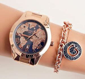 michael kors uhr rose gold weltkarte|michael kors rose gold.